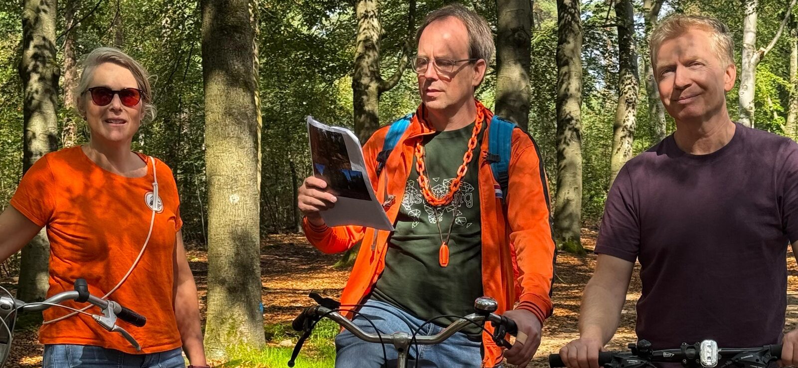 Drie Bokken onderweg in het bos